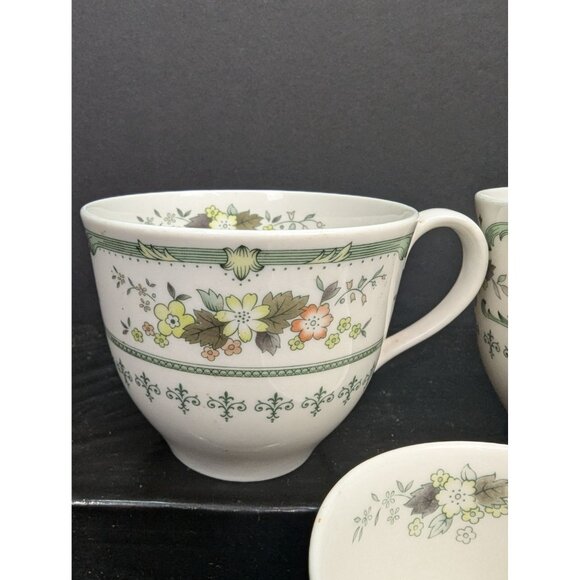 Royal Doulton Provencal T.C. 1034 English Translucent China Flat Teacup Set of 3 - Picture 2 of 10